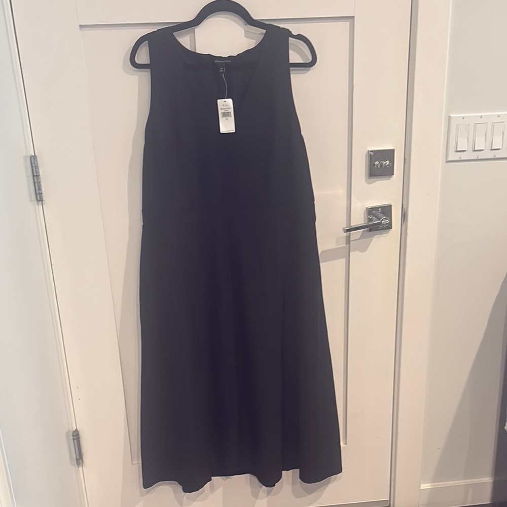 Banana Republic Black Sleeveless A-line Midi Dress